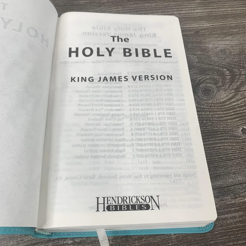 Hendrickson KJV Holy Bible Reference Edition Turquoise Gray Flexisoft Red Letter